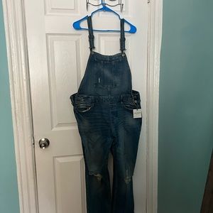 Denim Distressed overalls